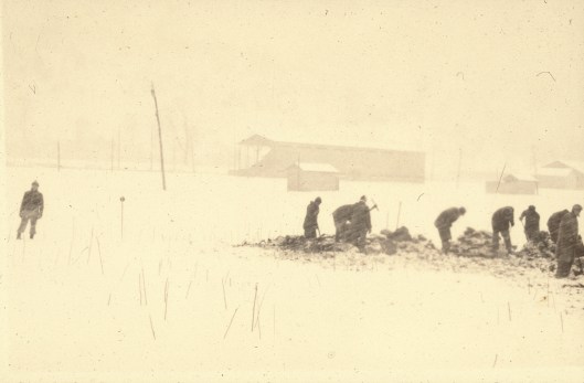 Winter excavation at the Peck 1 Monongahela village.